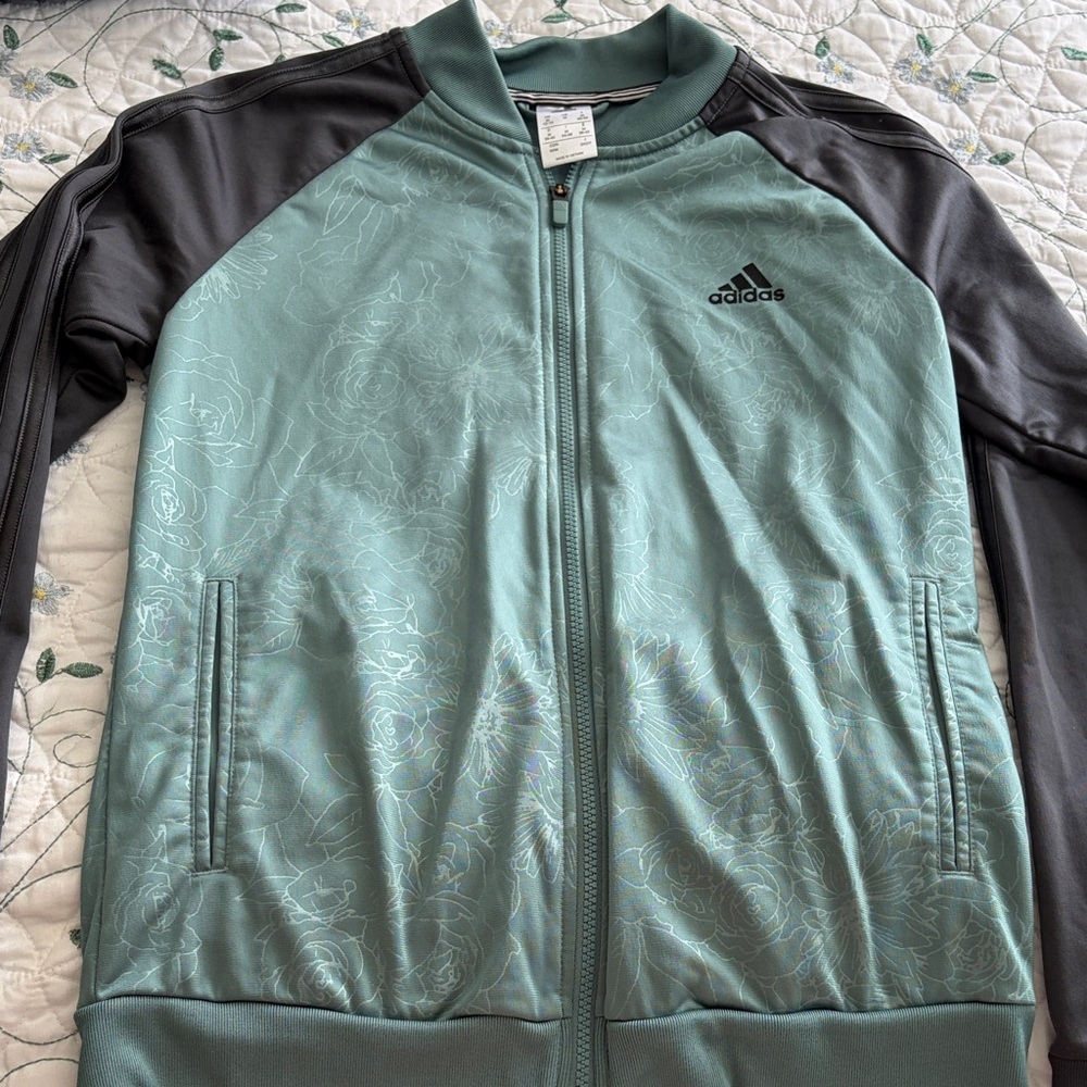 Adidas Teal and Charcoal Jacket